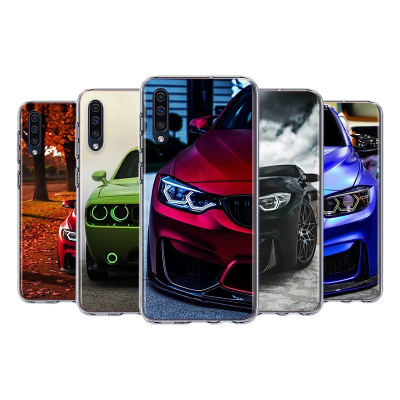 

Blue Red Sport Car For Samsung Galaxy A30 S A40 S A2 A20E A20 S A10S A10 E A90 A80 A70 S A60 A50S Transparent Phone Case