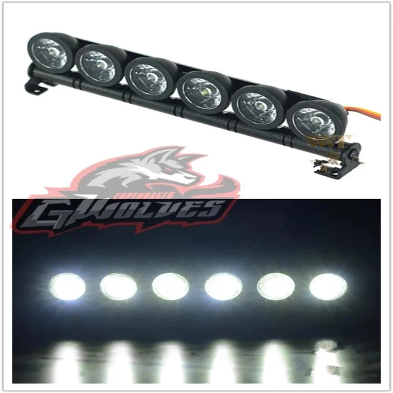 Gwolves 150 мм Алюминий 5 Режим Функция блики 6LED Light 1/10 1/8 1/5 Traxxas HSP HPI Monster короткие
