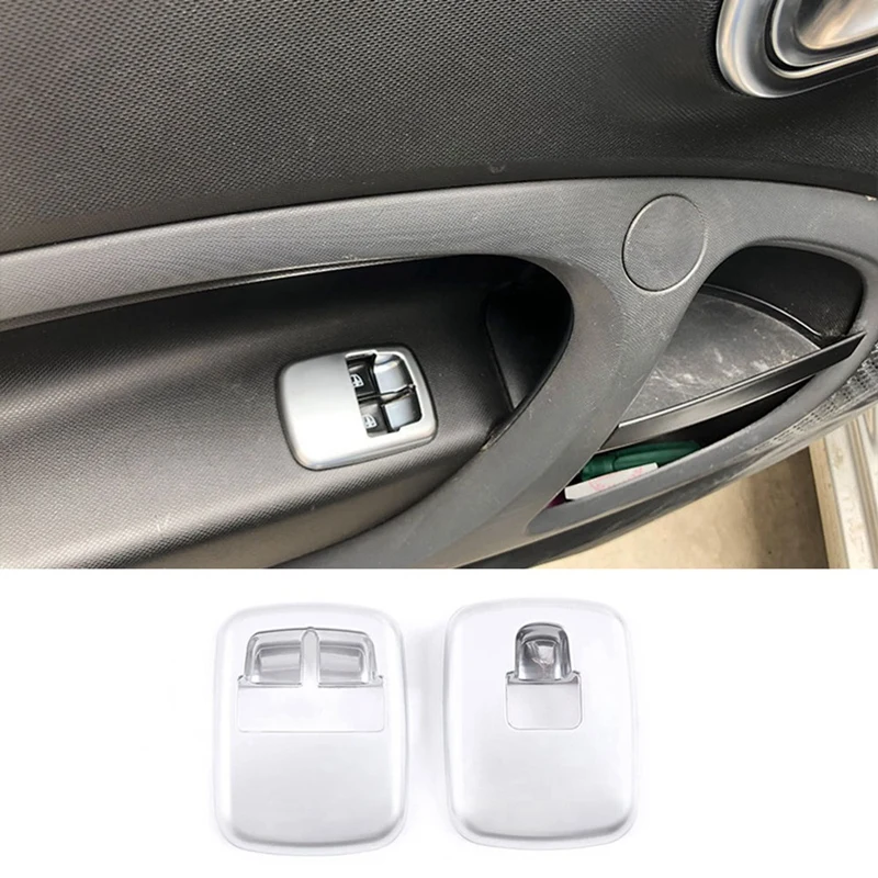 Автомобильная Серебристая ABS пластиковая оконная подъемная Кнопка рамка