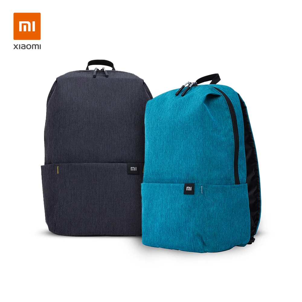 Рюкзак Xiaomi 10 л 2 шт. в комплекте черный с светло голубым Mi рюкзак для школы легкая водонепроницаемая