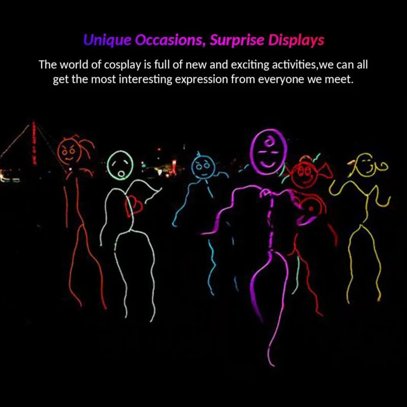 Гибкая светящаяся проволока EL с глухим неоновым светом диаметром 2,3 мм для создания светового шнура, подходит для танцевальной обуви, одежды и автомобиля, влагозащищенная.