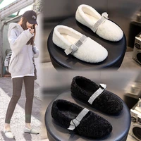 winter new women%e2%80%b2s shoes korean version of 100 real wool cotton shoes women%e2%80%b2s flat casual and velvet warm women%e2%80%b2s shoes