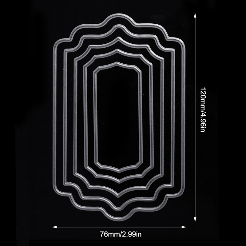 

Rectangle Cutting Dies Stencils Scrapbook Album Embossing Card DIY Craft Decor E56C