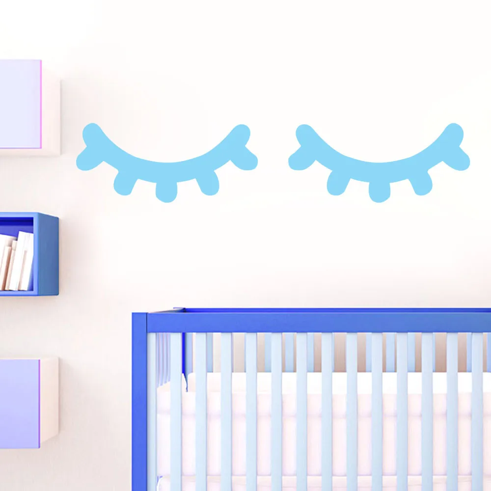 Eyelash Quote Wall Stickers Fashion Eyelashes Decals For Girls Bedroom Eyebrows Store Beauty Salon Decor Z0224 | Дом и сад