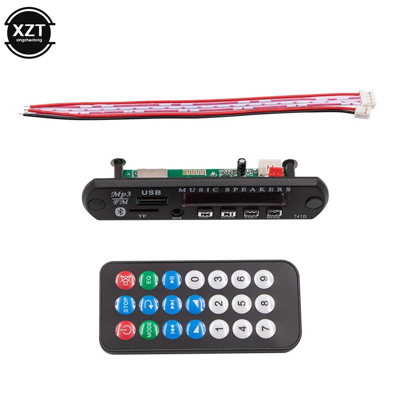 

12V Car Mic MP3 Decoder Board Decoding Player Bluetooth Module Support FM Radio USB / TF LCD Screen with Remote Control