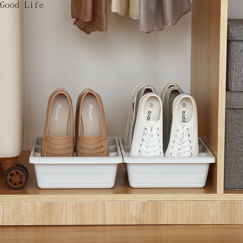 Стеллажи для обуви с 3 сетками пластиковая японская коробка хранения органайзер