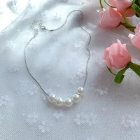 budrovky new fashion pearl clavicle chain womens simple hand woven necklace wholesale womens gift