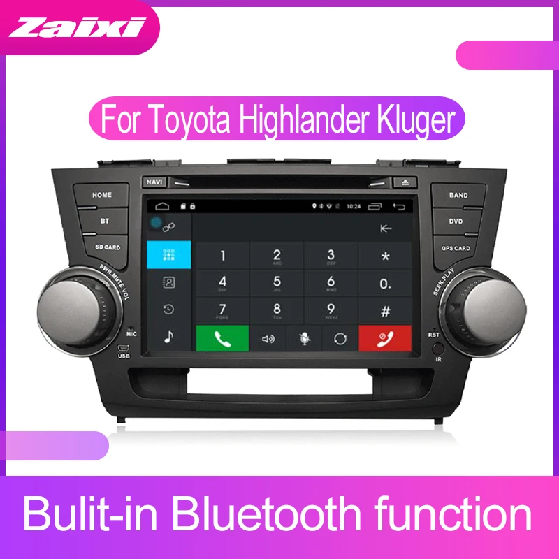 Автомагнитола для Toyota high Lander Kluger XU40 2007 2008 2009 2010 2011 2012 2013 сенсорный экран Android GPS navi
