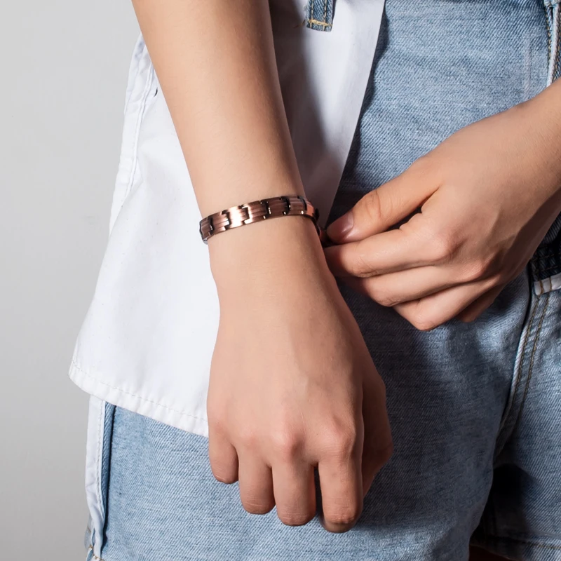 Магнитный терапевтический Браслет маленькая лягушка два ряда 4 в 1 модные