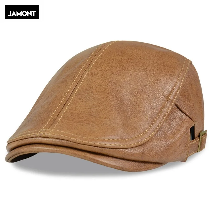 Мужская кепка газетчика из натуральной кожи головной убор женский берет для