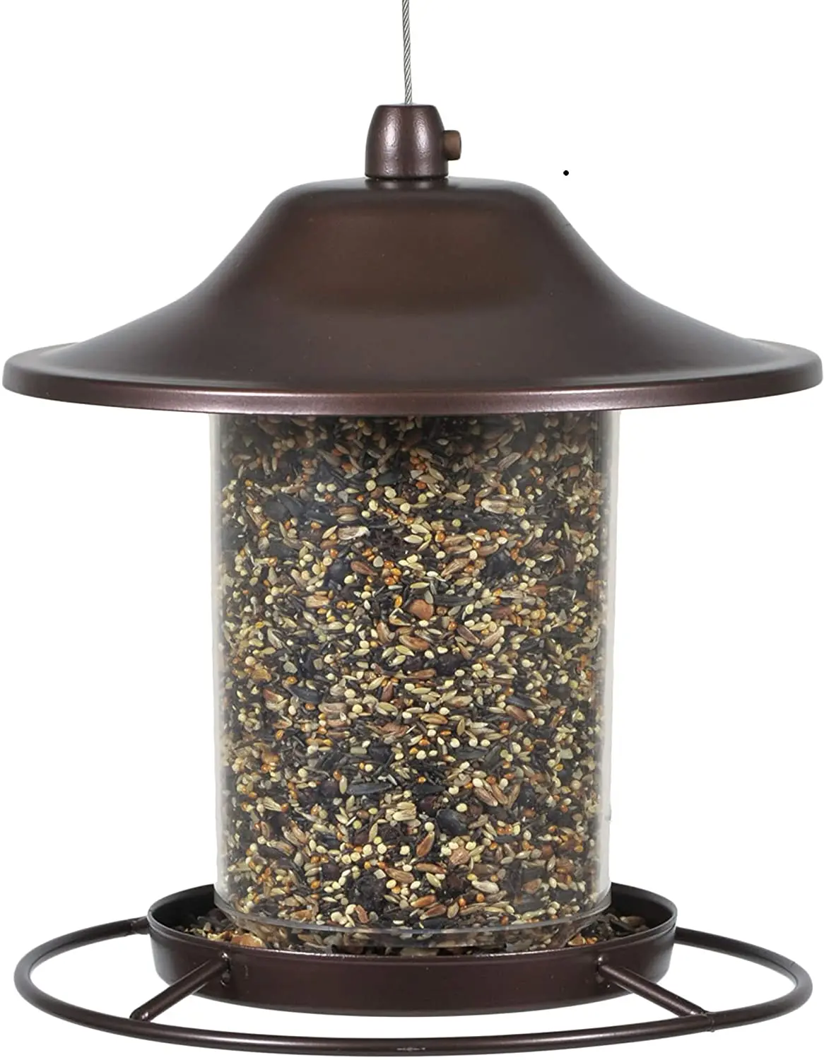 Perky-Pet 1 312 Panorama Bird Feeder, Small, 2 Lbs, Brown