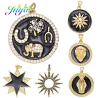 Роскошные эмалированные подковы Juya ручной работы в виде слона, звезды, Льва, змеи, подвески для самостоятельного изготовления женских ювелирных изделий, подарок на свадьбу