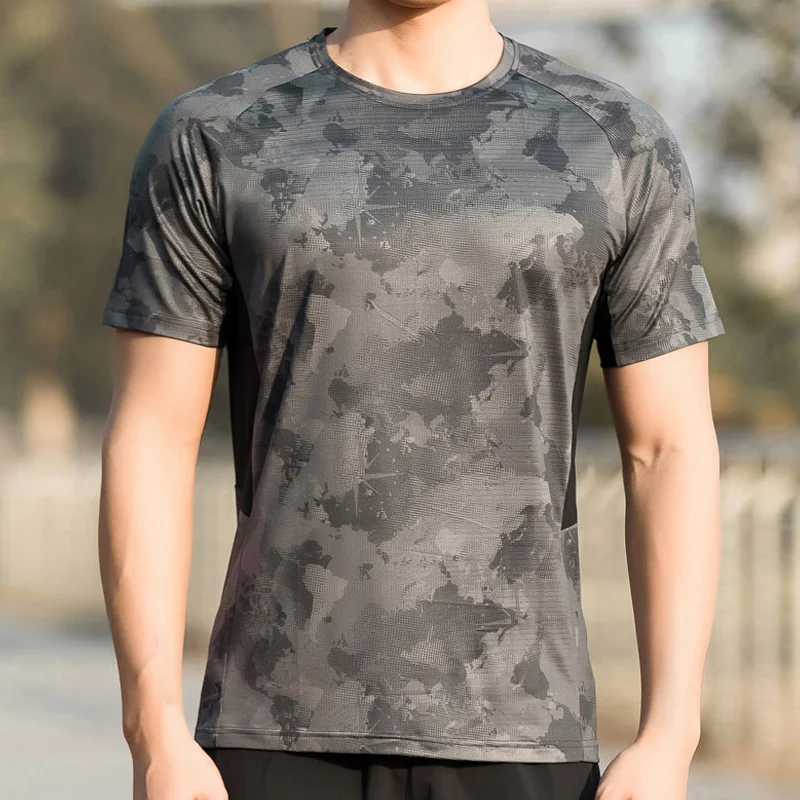 

Breathable T-shirt Men's Creative Simple Round Neck Quick-drying Loose Plus Size T shirt Men Gym Fitness Running Clothes