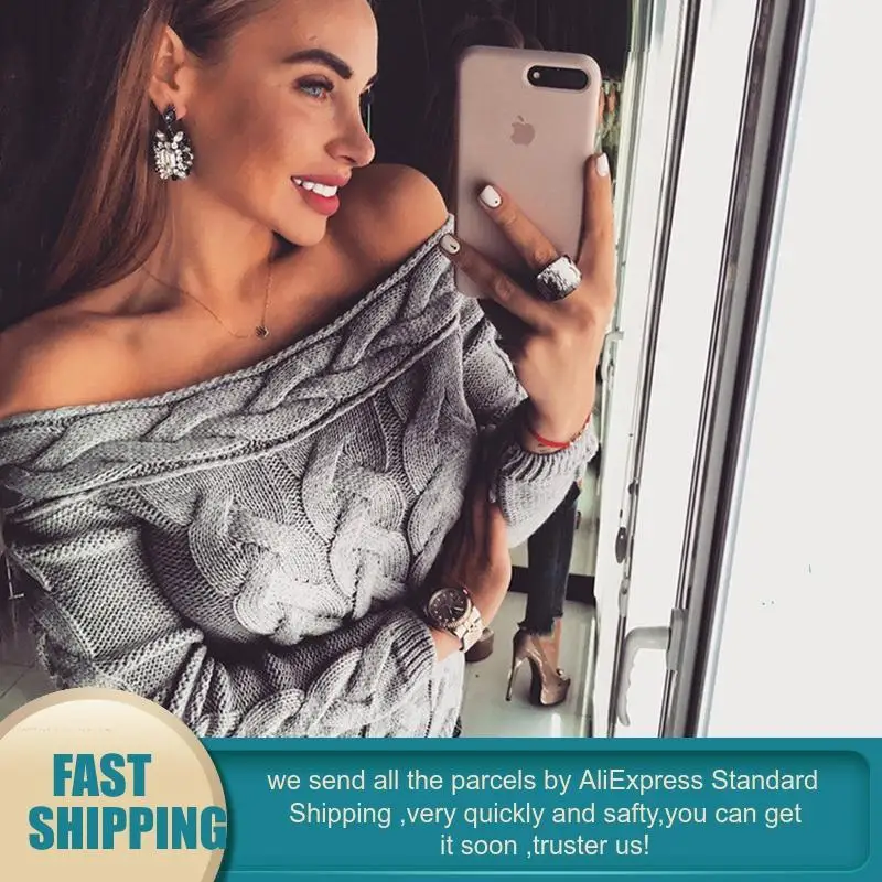 Яркий розовый свитер с воротником-лодочкой вязаный пуловер оверсайз крупным