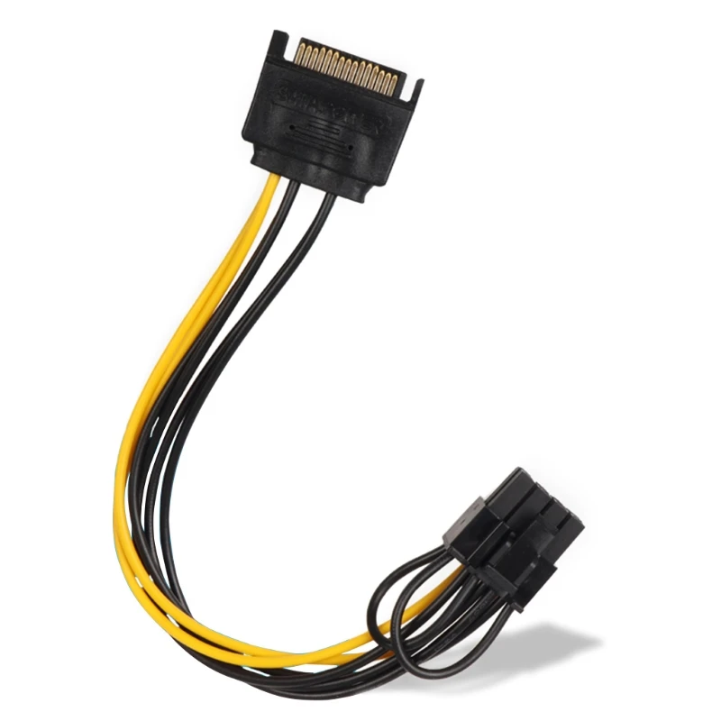 

upgrading New 15Pin SATA Male to 8 Pin Female PCI-Express Female Video Card Power Adapter Cable