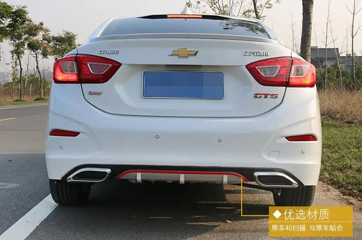 Для Cruze задний спойлер ABS бампер диффузор защитные бамперы для 17 после хром