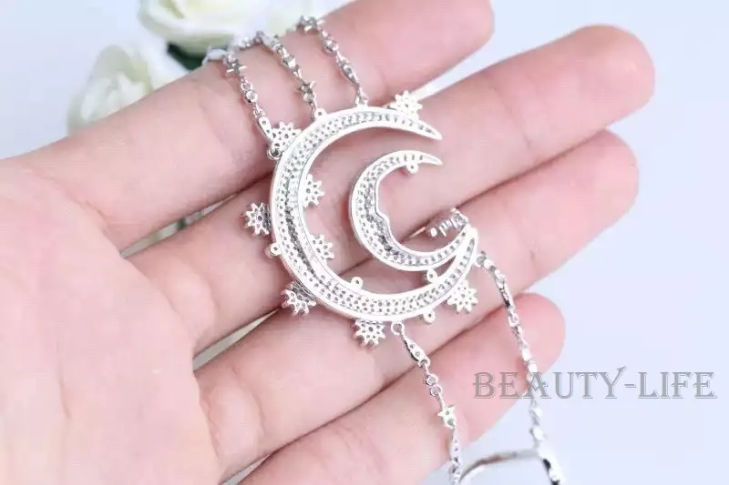 Новинка Луна Звезды ссылка палец кольцо цепь ручной браслет Palm Шарм