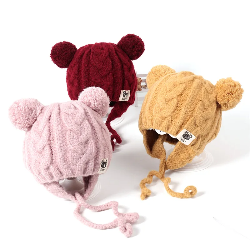 Зимняя шапка Newbron детские зимние шапки для детей осенняя вязаная детская малышей