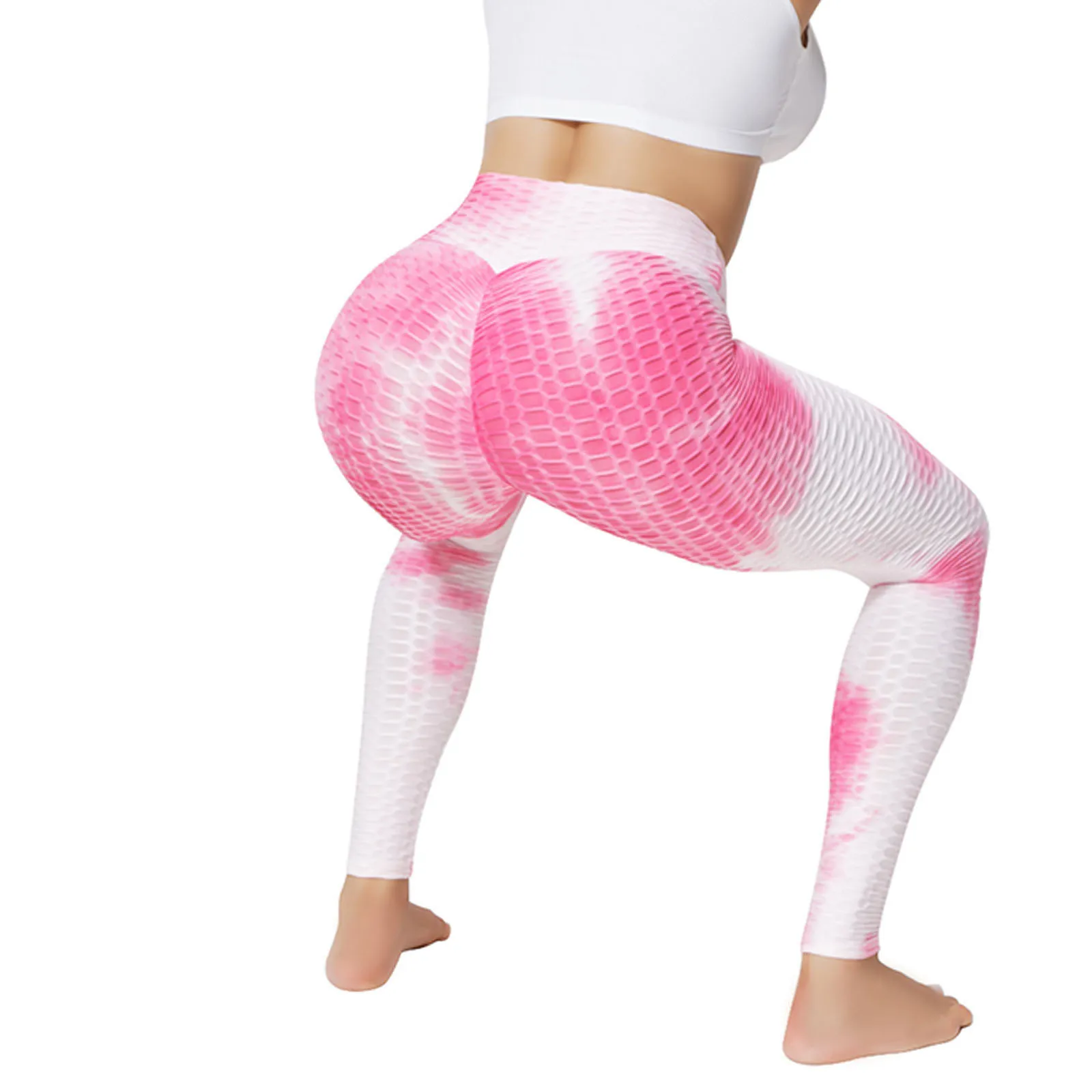 

Newest High Waist Gyms Legging Women's Ink Yoga Tie-dye Pants Slim And Hip Lifting Exercise Bottom Pants D4