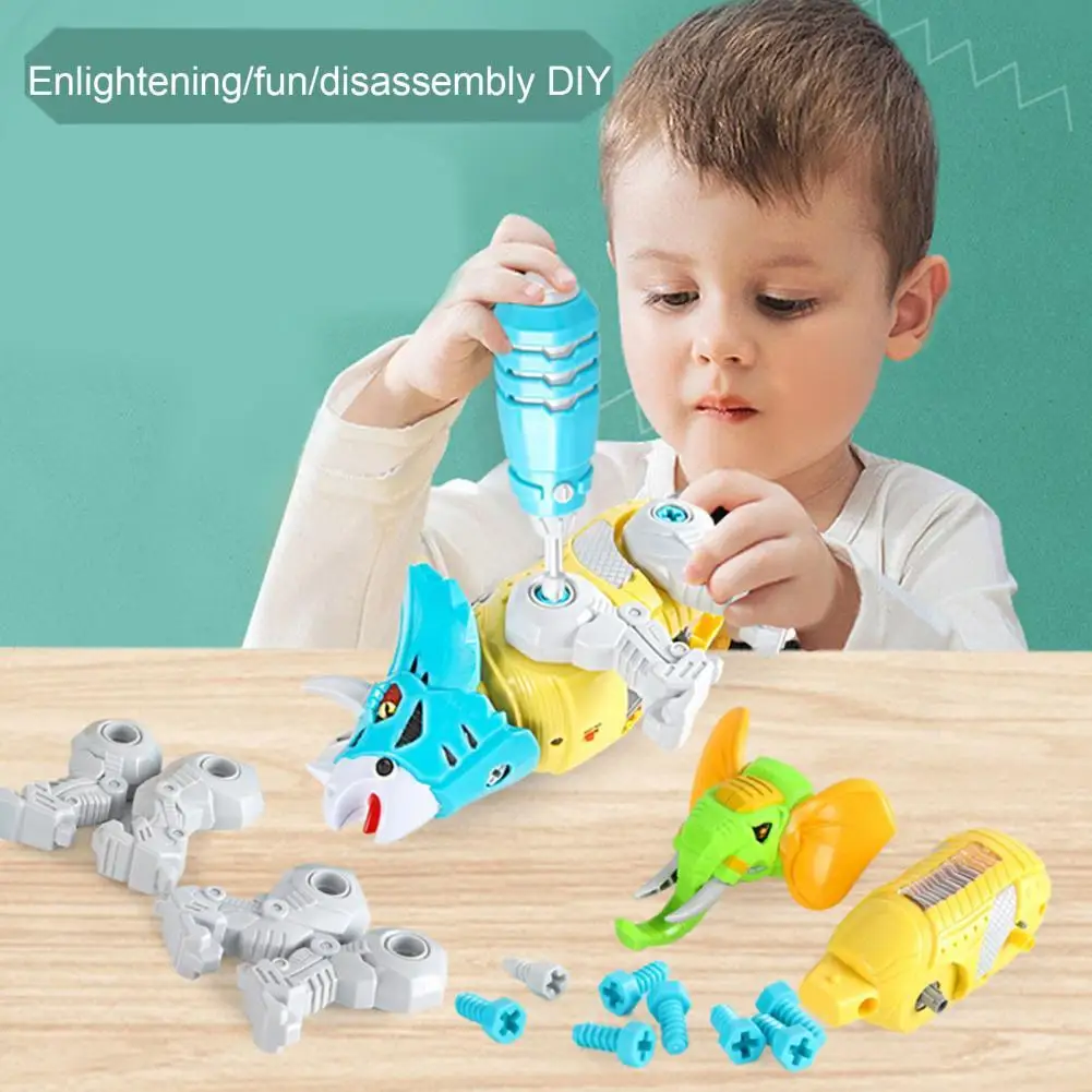 

NEW DIY Disassembly Dinosaur Toy set screw Nut combination Early Educational Blocks Toys With Assemble Screw Toys for Kids gift