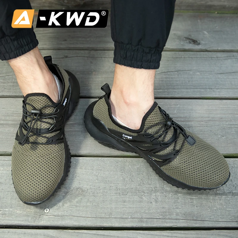 Модная дышащая рабочая обувь качественная низкие рабочие ботинки Мужская