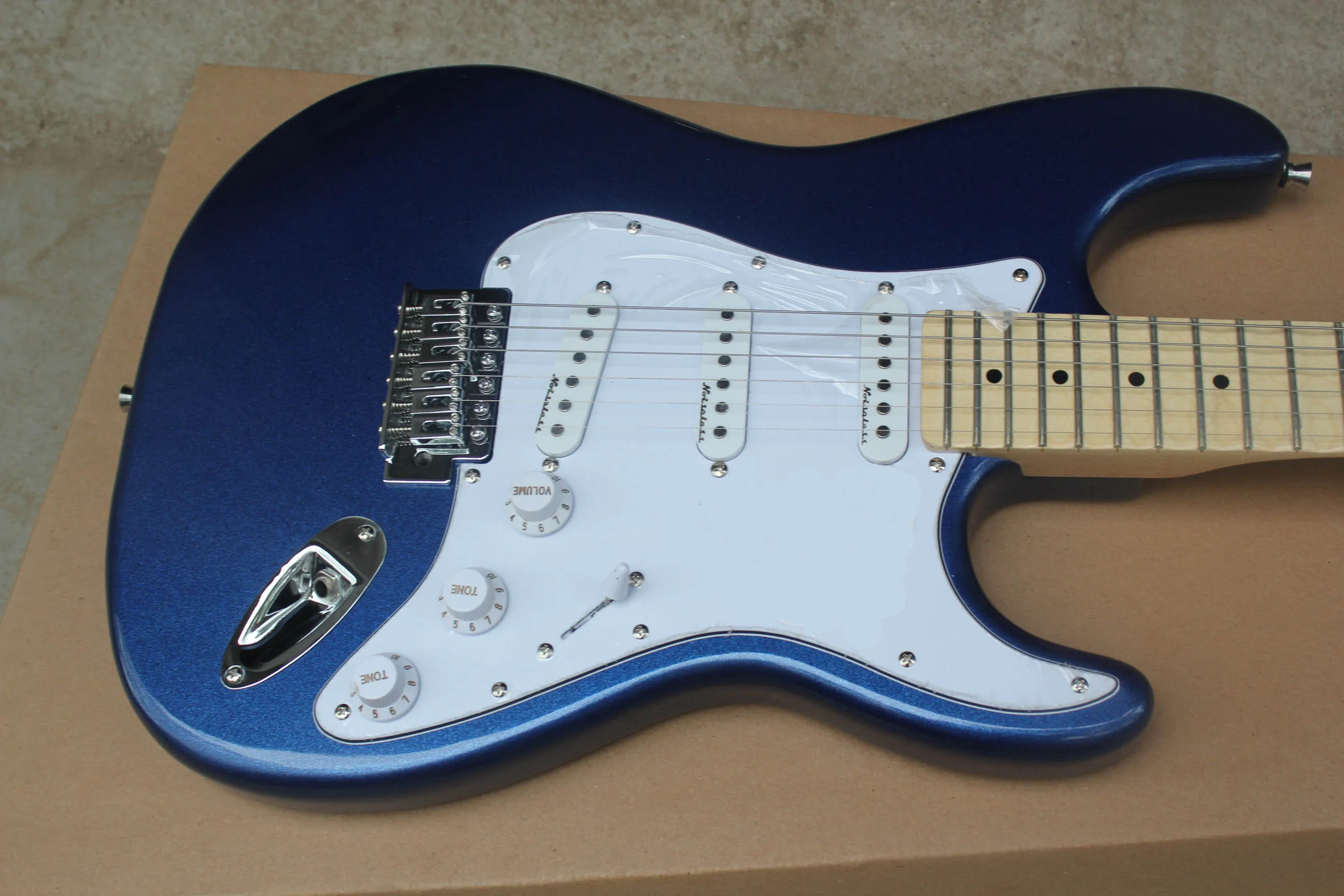 Завод магазин металл синий корпус клен гриф ST 6 струны электрогитары гитары