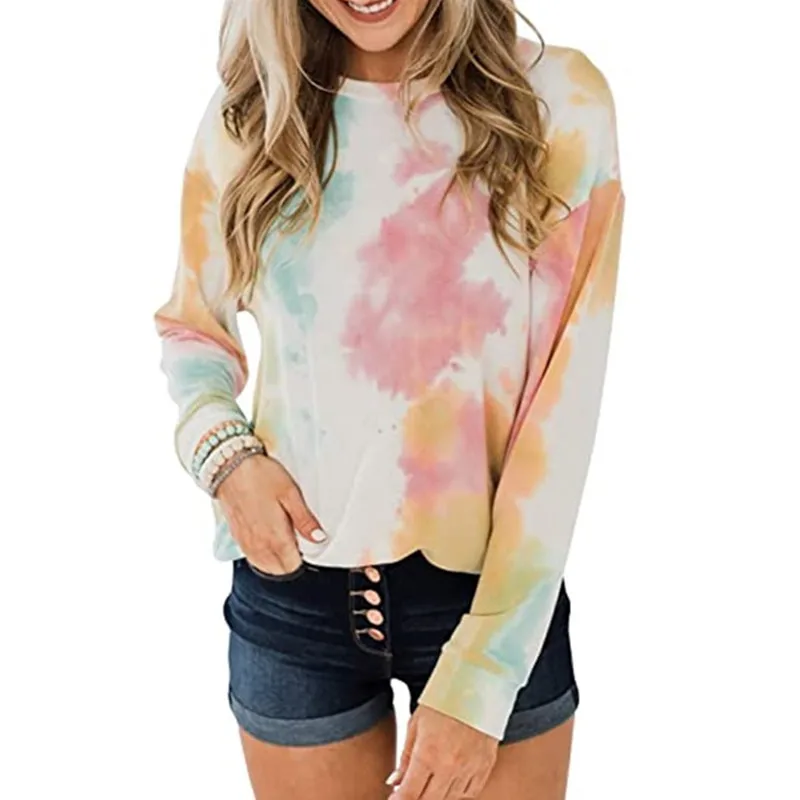 Женская толстовка с капюшоном принтом в виде галстука осенняя кофта длинным