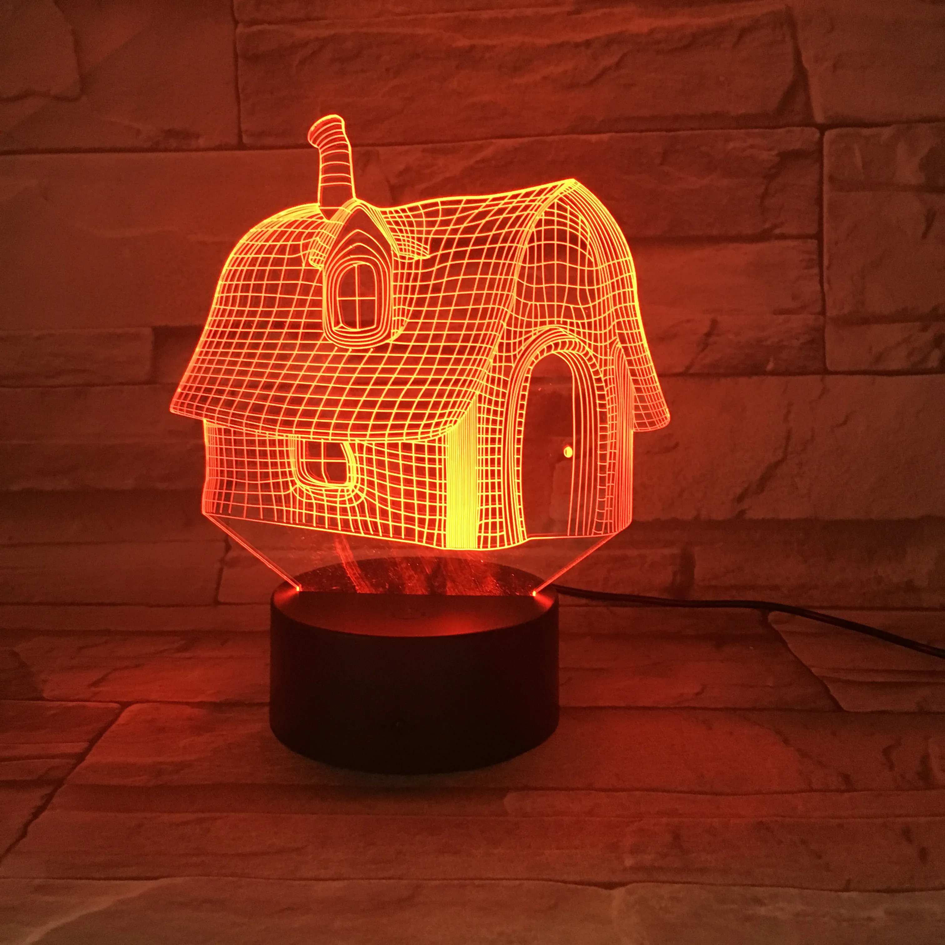 3D лампа меняющая цвет дома с пультом дистанционного управления лучший