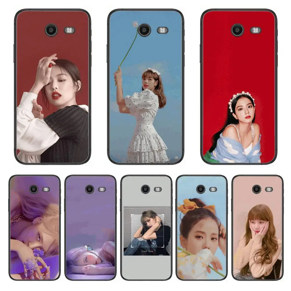 

Girl group blankpink Phone Case Hull For Samsung Galaxy J 4 3 5 6 7 8 EU 2018 Plus 2017 Black Shell Art Cell Cover TPU