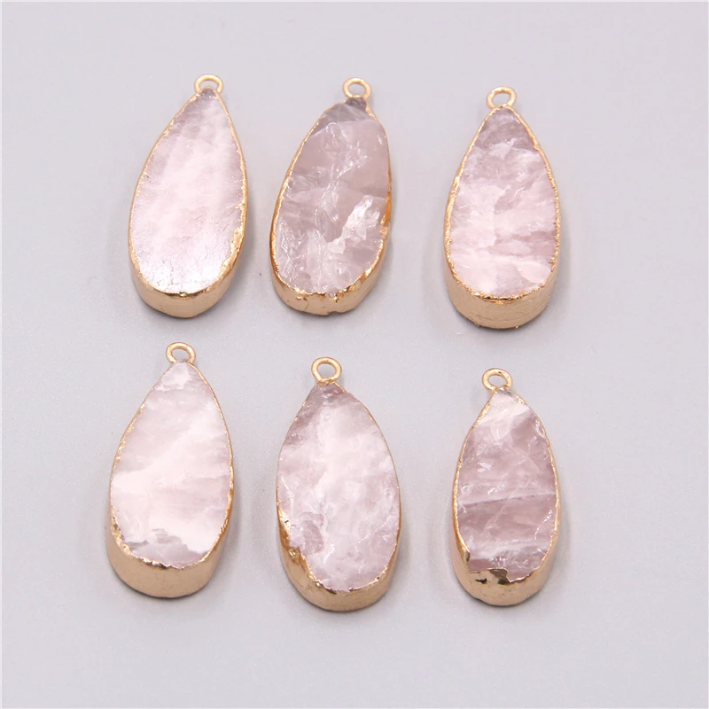 Оптовая продажа золотой розовый кулон ожерелье Агаты друз натуральный камень