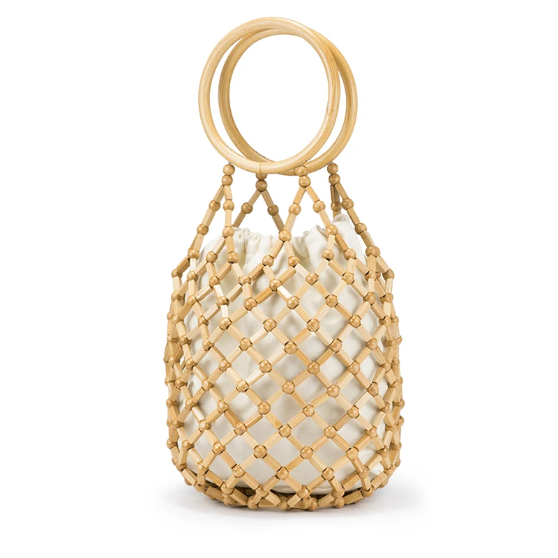 Realer женские сумки Бамбуковая сумка женская летняя пляжная ручная работа