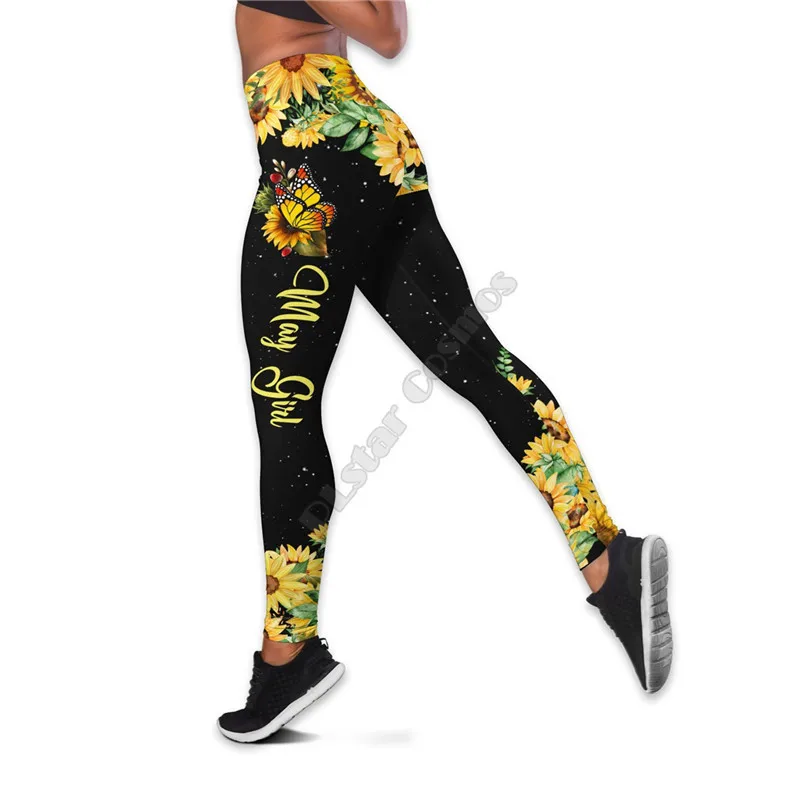 

Mexico Lover Cool With Skulls Combo Outfit Leggings and Hollow out Tank Top Suit Yoga Fitness Soft Legging Summer Women For Girl