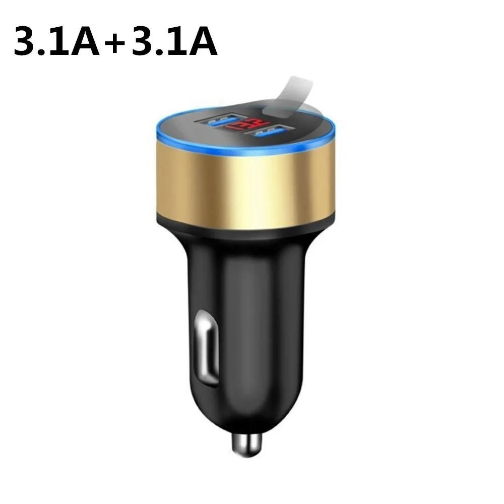 5А автомобильное двойное USB зарядное устройство Быстрая зарядка QC3.0 VOOC DASH мобильный телефон 2 порта Зарядка для iPhone samsung планшет MTK автомобильное зарядное устройство - Тип штекера: 3.1A Gold