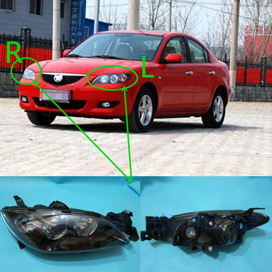 

car accessories body parts head lamp assembly for Mazda 3 2004-2008 BK sedan （not fit hatchback）