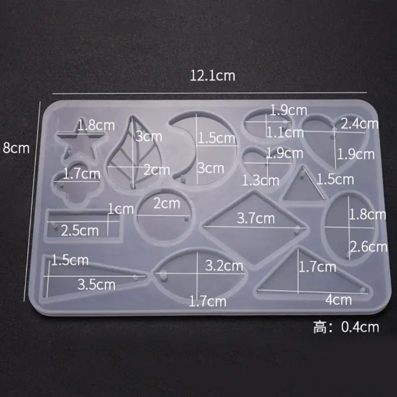 

Silicone Acrylic Earring Necklace Pendant Mold Resin Casting Mold Jewelry Making R9JE