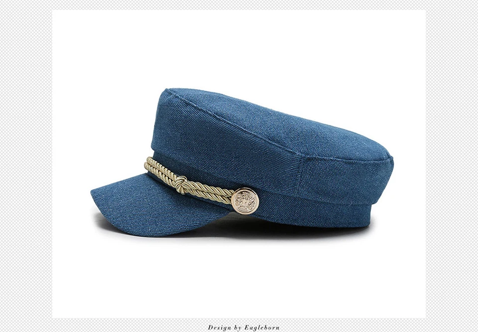Темно-синяя шляпа Военная Женская Gorra Cuero Marines Военная детская атласная фуражка капитана Marines джинсовая мода темно-синие Шляпы Путешествия Кепка-кадетка Кепка Капитана