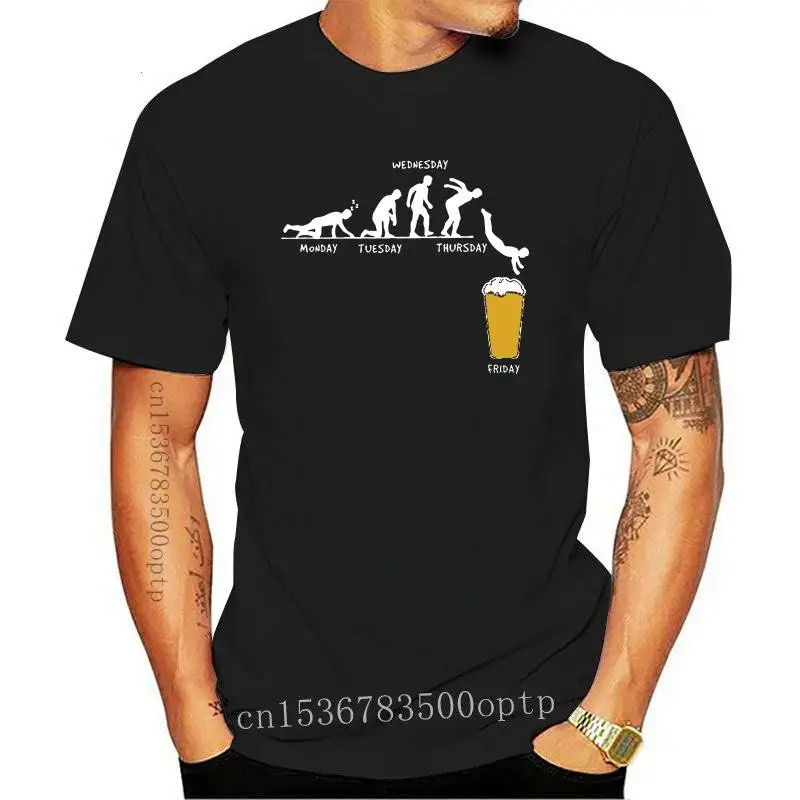 

New Men Week Craft Beer Tops T Shirt Alcohol Drunk Tshirts Wine Drinking 2021 Tees Premium Cotton Tall Man Clothes Fitness O Nec