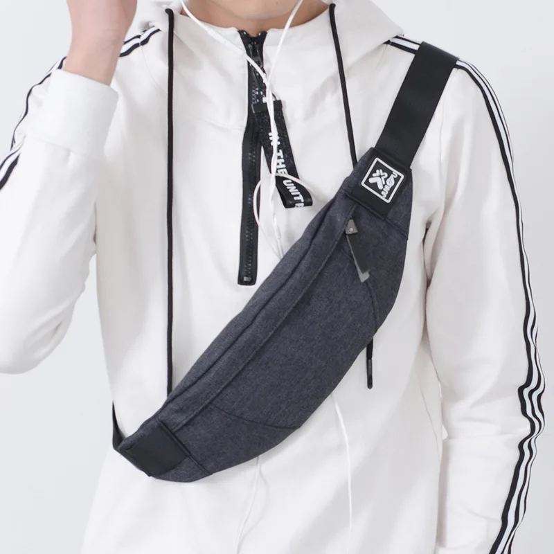 

Fanny Pack Black Waterproof Money Belt Bag Men Purse Teenager's Travel Wallet Belt Male Waist Bags Cigarette Case for Phone