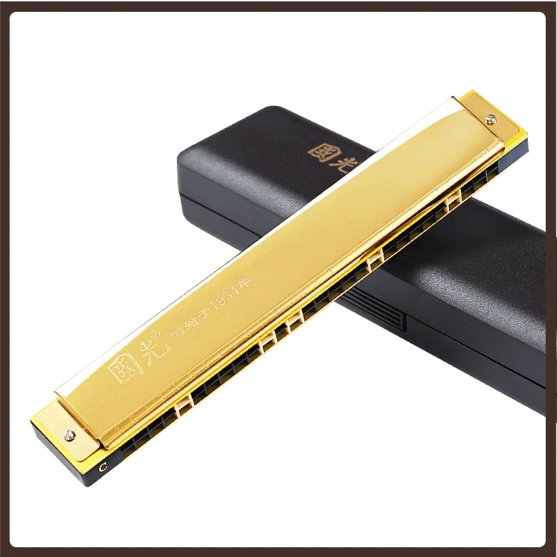 

28-hole Polyphonic C Harmonica Blues Instrument Original Playing Harmonica Professional Beginner Instrumento Boca Entertainment