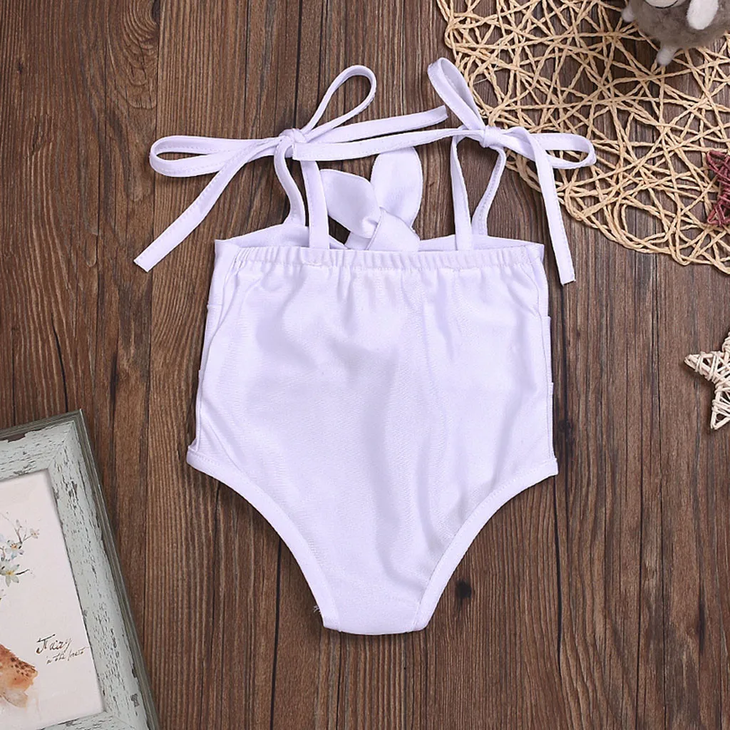 Летнее бикини для маленьких девочек купальник с цветочным принтом и открытой