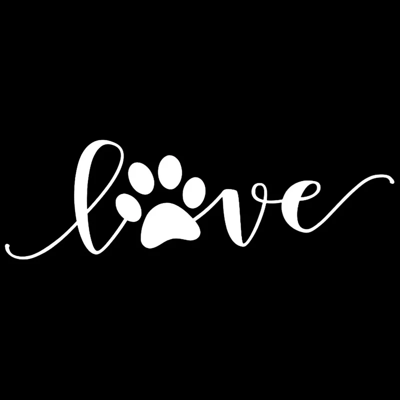 

Volkrays Creative Car Sticker Love Dog Footprints Automobile Vinyl Sticker Waterproof Sunscreen Decals Accessories PVC,12cm*3cm