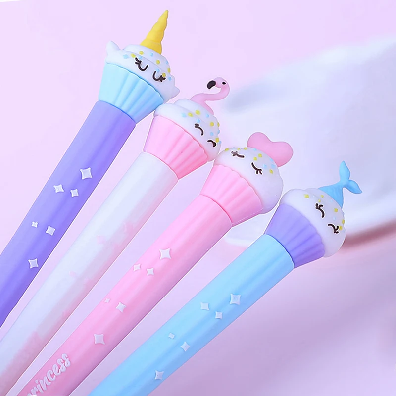 

12Pcs Elegant Cute School Princess Pens Blue Unicorn Mermaid Kawaii Girl Stationery Funny Kawai Stuff Thing Teacher Wedding Gift