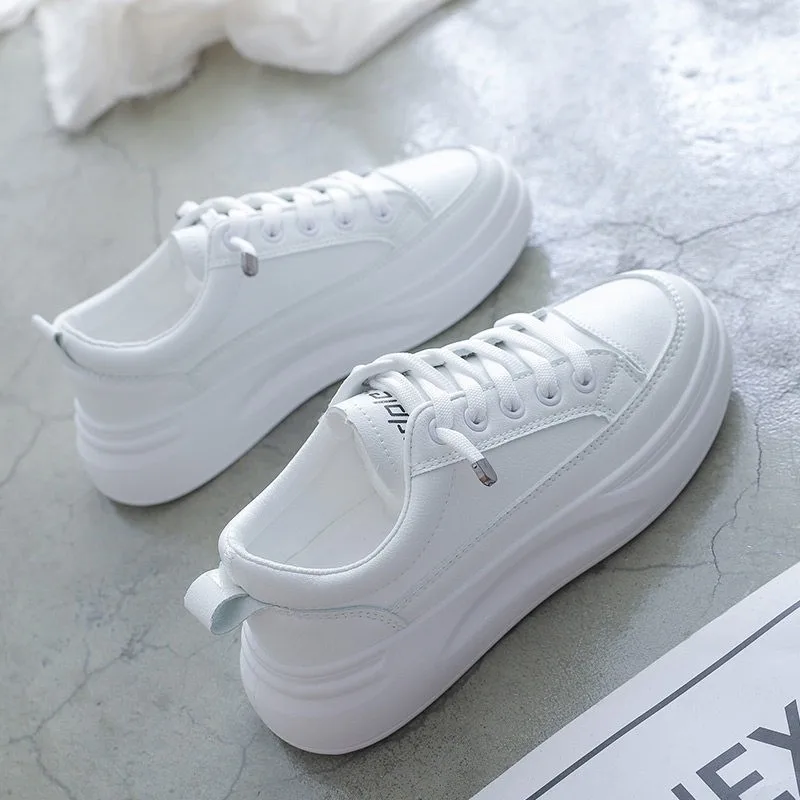 

Casual Shoes Women's Summer 2021 New Trendy Platform Sneakers Casual White Shoes Thick-soled Increased Sports Women's Shoes