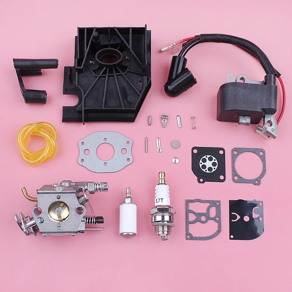 

Carburetor Carb Ignition Coil For Husqvarna 136 137 141 142 Fuel Filter Line Grommet Adaptor Repair Kit Chainsaw Replace Part