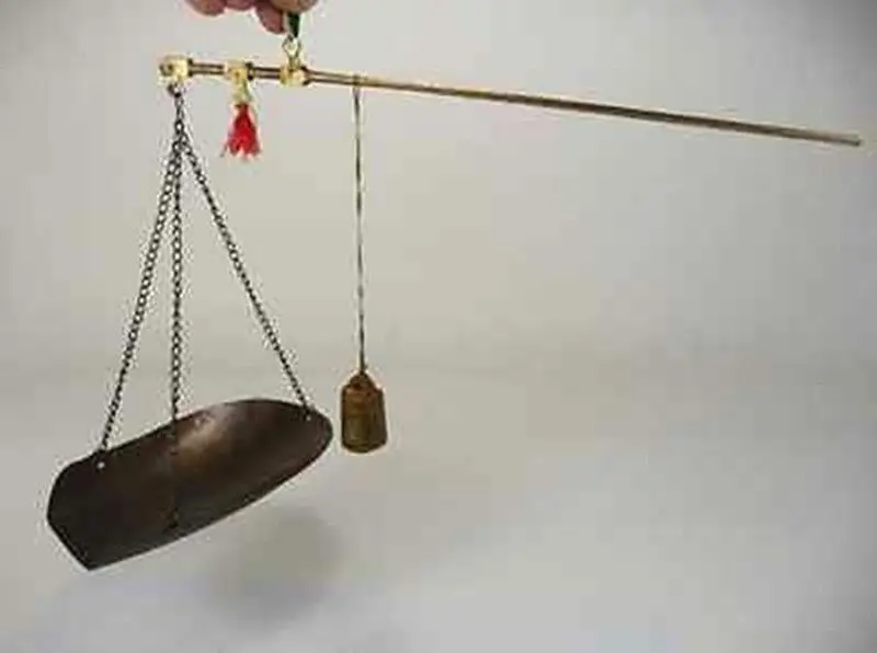 

handwork old copper usable Chinese scales with 2 different measurement