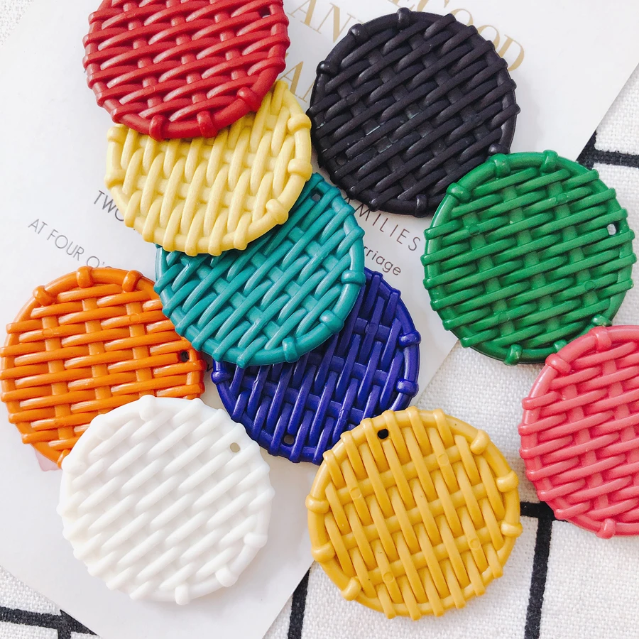 

8 pieces / lot DIY new Round plastic pendant Earring Accessories