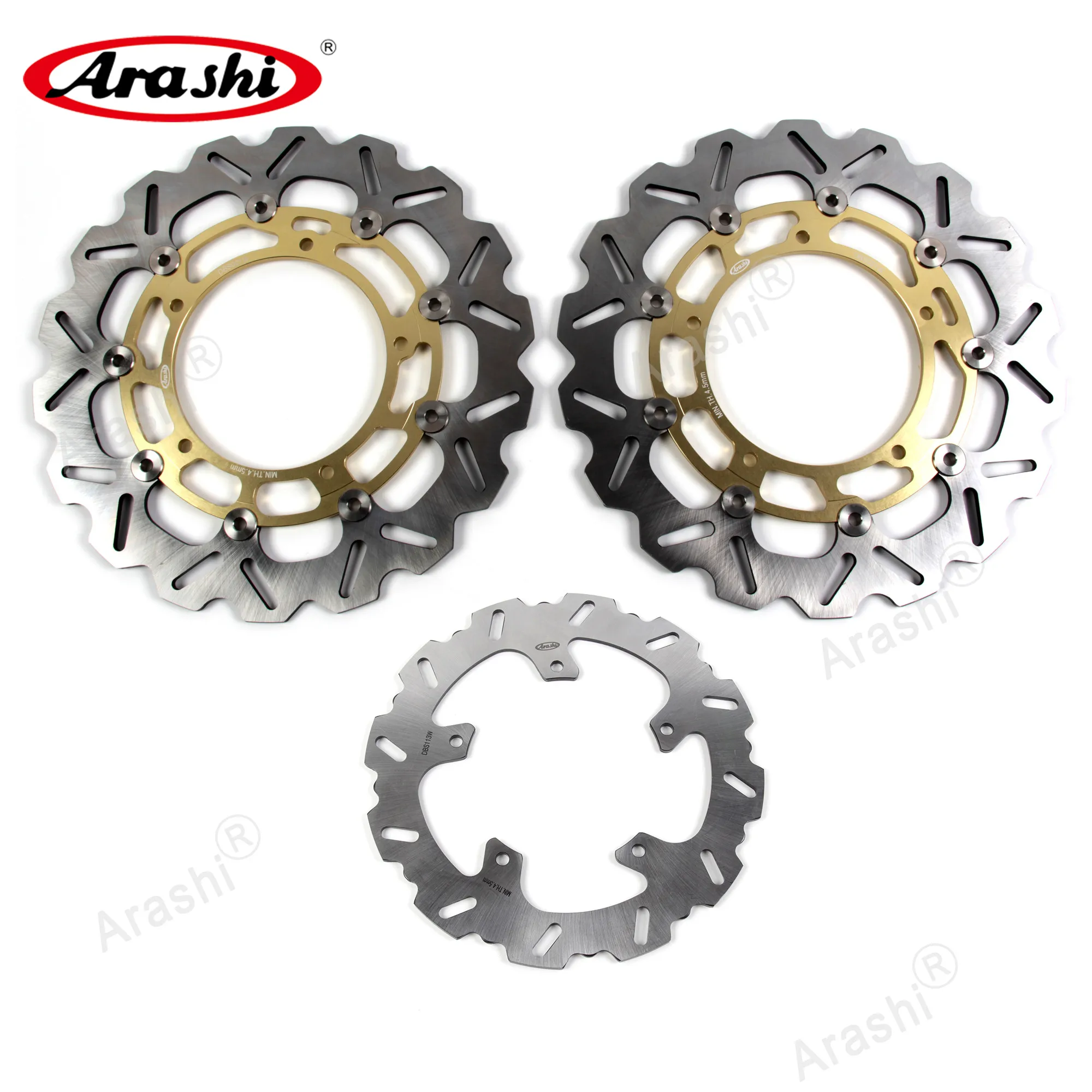 

Arashi 1 Set CNC Floating Front Rear Brake Disc Disk Rotor For YAMAHA FZ8 / FAZER 8 2010 2011 2012 2013 2014 2015 FZ-8