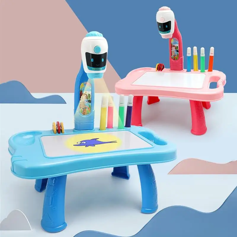 Drawing Table Toys Children Projector Painting Board Education Toy Drawing Toys for Boy Girl Kids Gifts 1set wooden sand table writing painting tools toy for kids children early education learning toy gifts e65d
