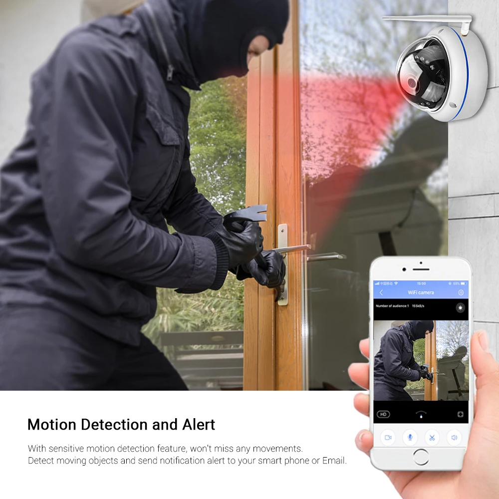 Hamrolte Yoosee Wifi камера HD1080P ONVIF Проводная Беспроводная ip-камера ночного видения Антивандальная Водонепроницаемая уличная Wifi камера