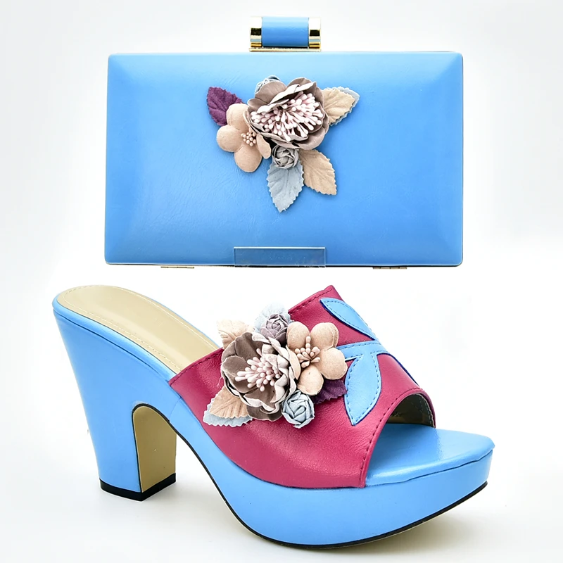 Новинка Итальянская обувь и сумка в комплекте для женщин Женские вечерние